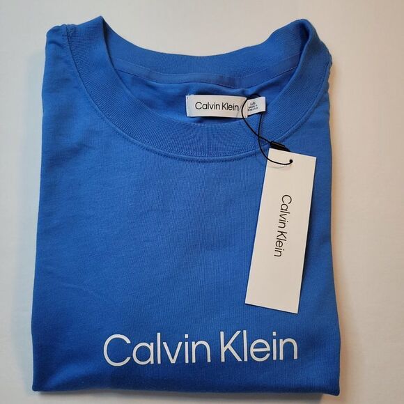 Calvin Klein Men's Relaxed Fit Standard Logo Crewneck T-Shirt - Picture 5 of 6